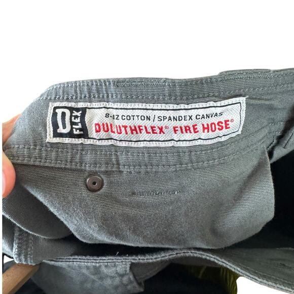 Duluth Trading 35x34 Gray Canvas Relaxed Fit D-Flex Fire Hose Carpenter Pants - Picture 12 of 14